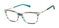GX by Gwen Stefani GX132 Teal Stripe (TEA) Eyeglasses - Color Image