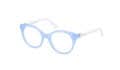 Guess Kids GU50396 Shiny Light Blue / Shiny White (086) Eyeglasses - Color Image
