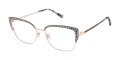 Jimmy Crystal New York Jicaro Rose Gold Eyeglasses - Color Image