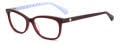 Kate Spade Bronwen/3 Burgundy Stripe Multi (QFO) Eyeglasses - Color Image