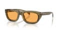 Moncler ME6037 Shiny Olive Green (304985) Sunglasses - Color Image