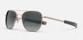 Randolph Engineering Aviator - Bayonet Temple 22K Rose Gold E.P. / Skyforce™ Nylon Polarized Slate Sunglasses - Color Image