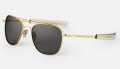 Randolph Engineering Aviator - Bayonet Temple 23K Gold E.P. / Skytec™ Glass Polarized American Gray Sunglasses - Color Image