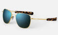 Randolph Engineering Aviator - Bayonet Temple 23K Gold E.P. / Skytec™ Glass Polarized Cobalt Sunglasses - Color Image