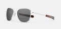 Randolph Engineering Aviator - Bayonet Temple 23K White Gold E.P. / Skyforce™ Nylon Non-Polarized American Gray Sunglasses - Color Image