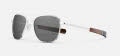 Randolph Engineering Aviator - Bayonet Temple 23K White Gold E.P. / Skyforce™ Nylon Polarized American Gray Sunglasses - Color Image