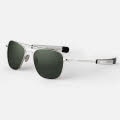 Randolph Engineering Aviator - Bayonet Temple 23K White Gold E.P. / Skytec™ Glass Polarized Agx Sunglasses - Color Image