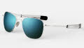 Randolph Engineering Aviator - Bayonet Temple 23K White Gold E.P. / Skytec™ Glass Polarized Cobalt Sunglasses - Color Image