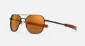 Randolph Engineering Aviator - Bayonet Temple Matte Black / Zeiss Lightpro Nylon Semi Polarized Redline Sunglasses - Color Image