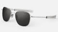 Randolph Engineering Aviator - Bayonet Temple Matte Chrome / Skytec™ Glass Non-Polarized American Gray Sunglasses - Color Image