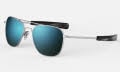 Randolph Engineering Aviator - Bayonet Temple Matte Chrome / Skytec™ Glass Non-Polarized Cobalt Sunglasses - Color Image