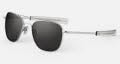 Randolph Engineering Aviator - Bayonet Temple Matte Chrome / Skytec™ Glass Polarized American Gray Sunglasses - Color Image