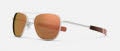 Randolph Engineering Aviator - Bayonet Temple Satin Silver / Skyforce™ Nylon Polarized Rose Gold Sunglasses - Color Image