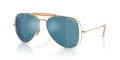 Ray-Ban X Dolce & Gabbana RB3029M Arista Gold/Dark Blue Mirror Blue (001/55) Sunglasses - Color Image