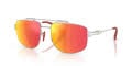 Ray-Ban RB3789M Silver/Grey Mirror Red (F0071D) Sunglasses - Color Image