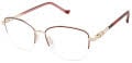 Tura TE277 Burgundy/ Rose Gold (BUR) Eyeglasses - Color Image