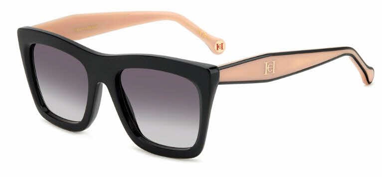 Carolina Herrera Black Sunglasses with Pink Trim Carolina Herrera HER 0245/S 3H2 Sunglasses Black Pink - eye  main image 4