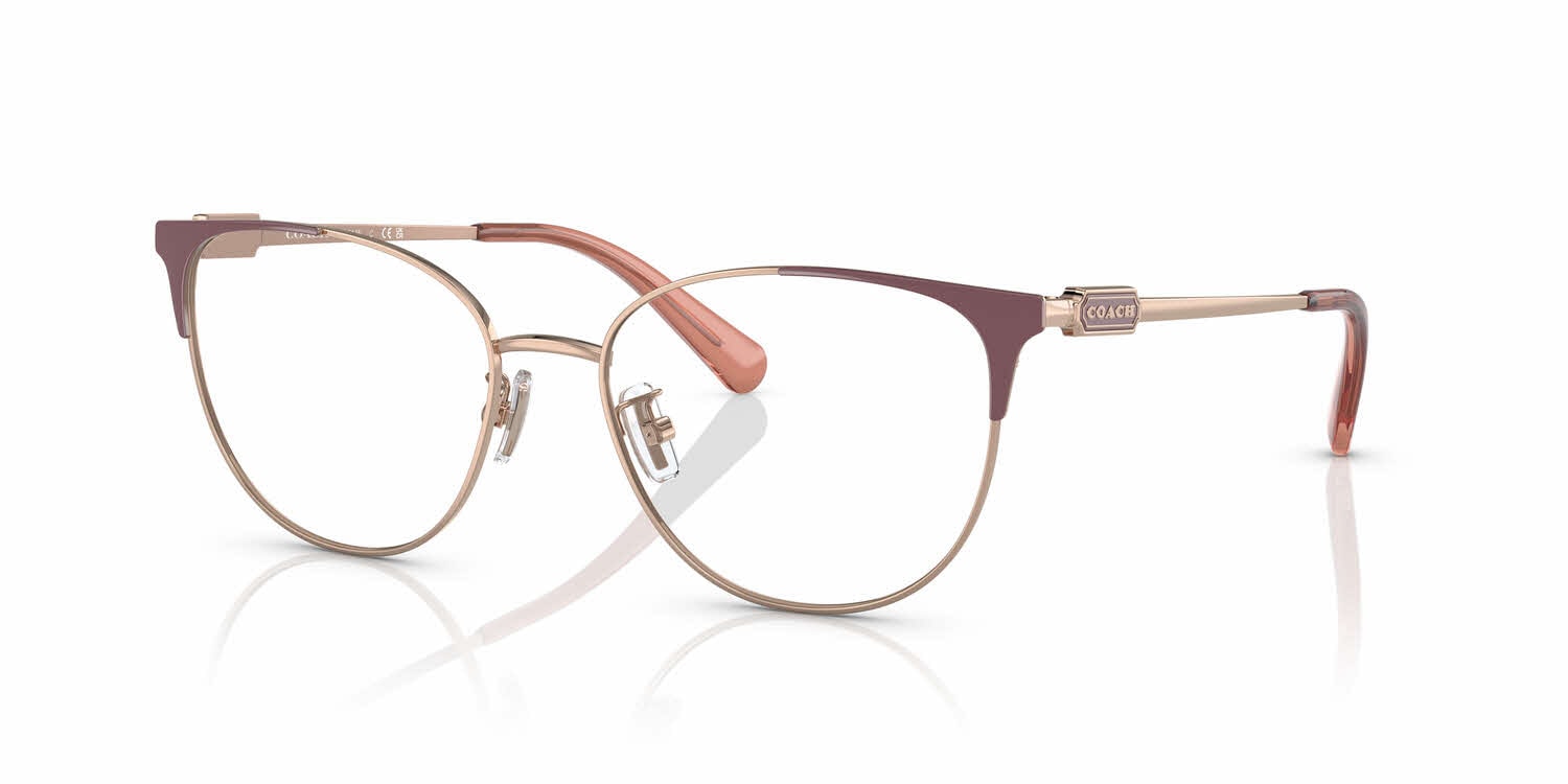Coach HC5148 Rose Gold/Light Eggplant Cateye Frame Glasses 54x17 Coach HC5148 Eyeglasses | FramesDirect.com main image 3