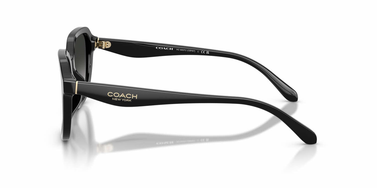 Coach HC8437U CBY87 Striated Chestnut Gradient Square Oversized Sunglasses 53mm Coach CBY87 HC8437U 5899/13 Sunglasses - Pretavoir main image 2
