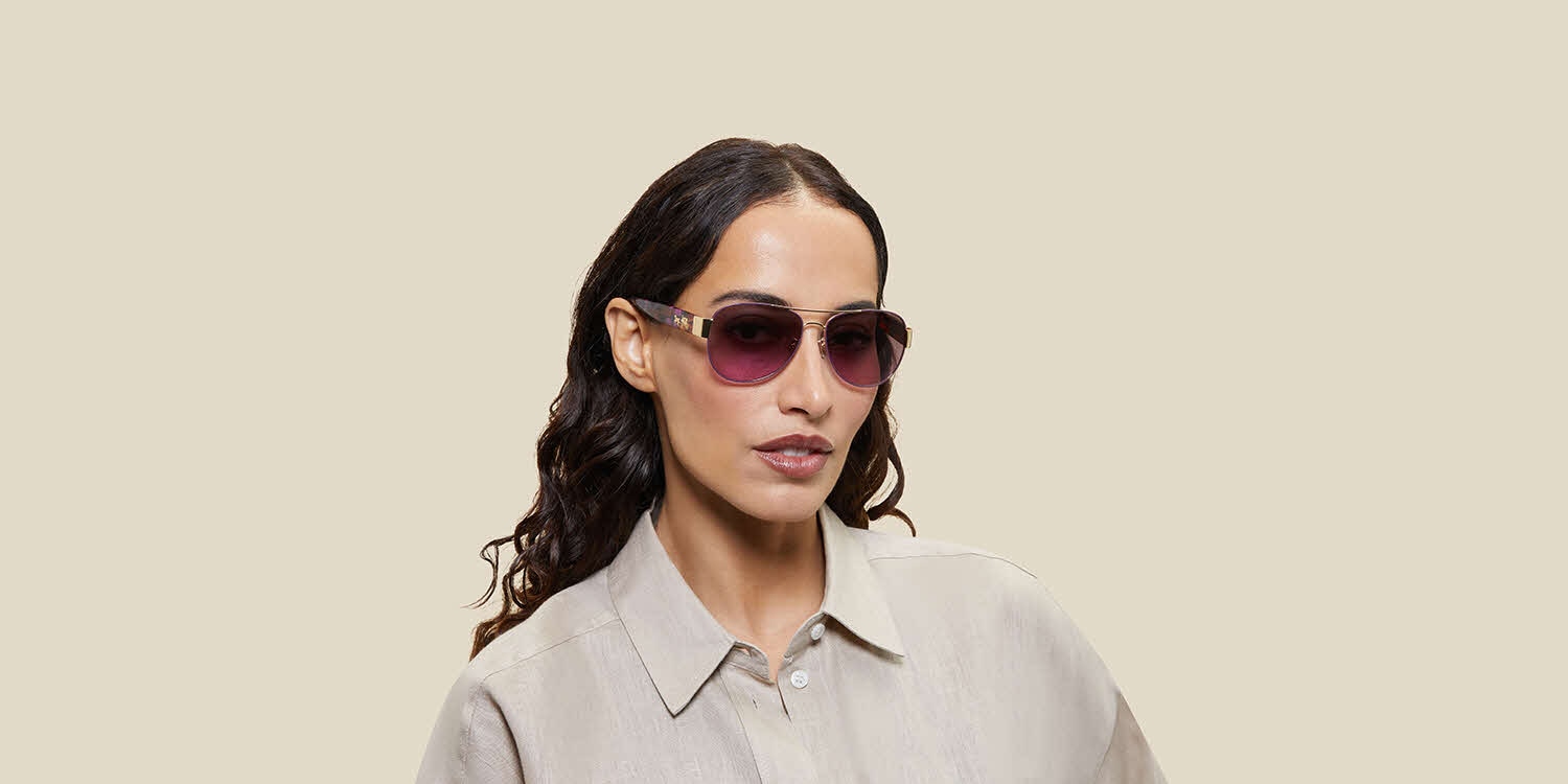 NWT Coach Light Gold and Purple Gradient Sunglasses Coach HC8315 C3445 sunglasses for women in Gradient  main image 2