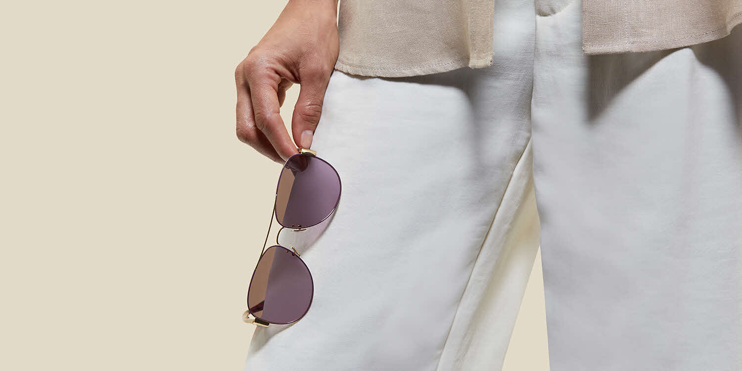 NWT Coach Light Gold and Purple Gradient Sunglasses Coach HC8315 C3445 sunglasses for women in Gradient  main image 4