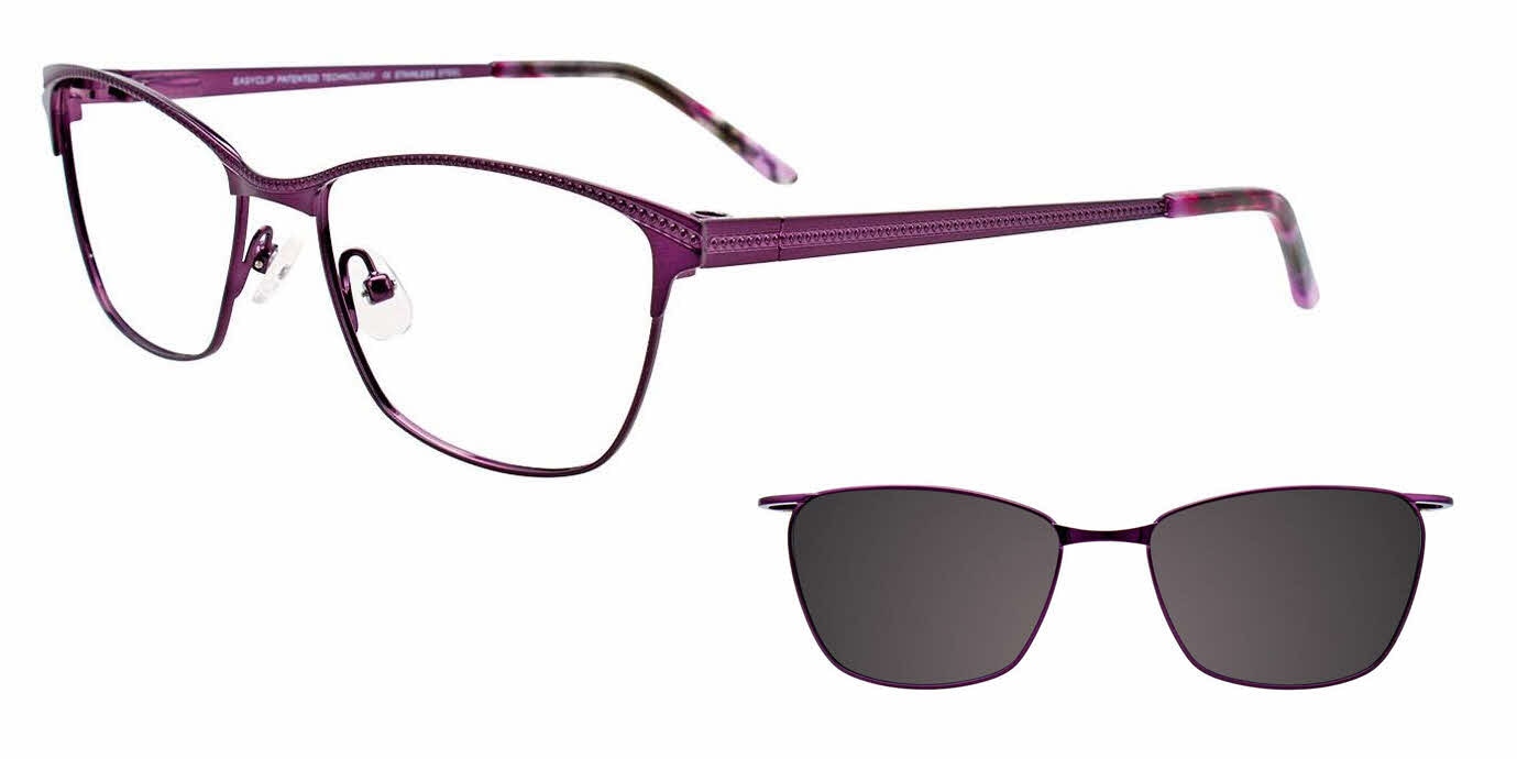 EASYCLIP P6039 RED/PURPLE EYEGLASSES SUNGLASSES FRAMES 49-17-135 Easyclip Women Plastic Eyeglass Frames for sale | eBay main image 2