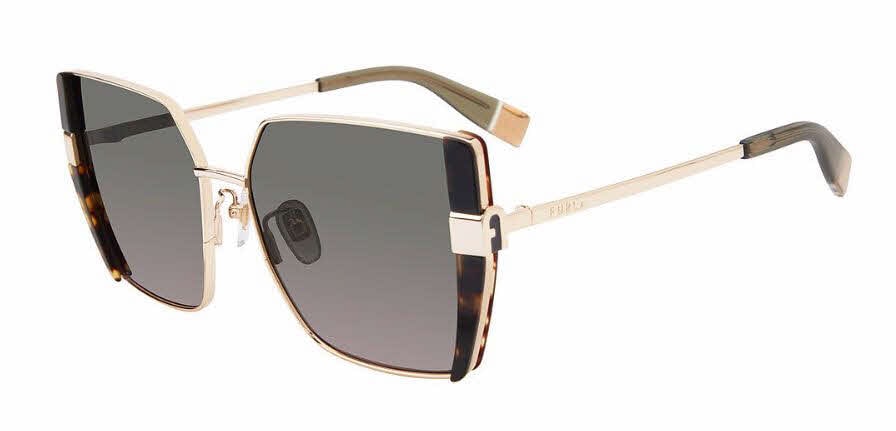 Furla 58mm Gradient Square Sunglasses Shiny Light Gold Furla SFU785 Sunglasses | FramesDirect.com main image 2