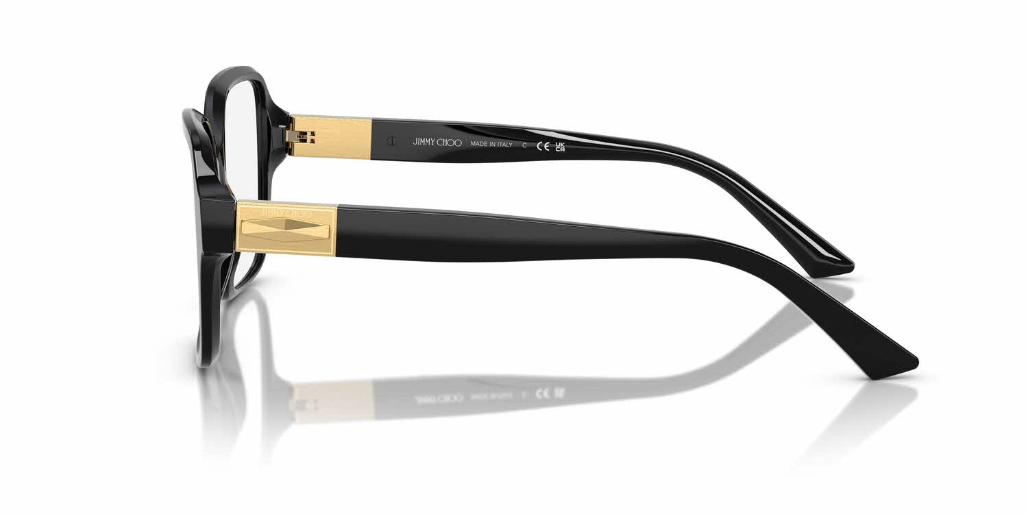 NEW JIMMY CHOO EYEGLASSES BLACK/GOLD WOMEN EYEWEAR JIMMY CHOO JC302 07T3 00 Eyeglasses Jimmy Choo JC3024U | Free Shipping | Glasses.com® main image 2