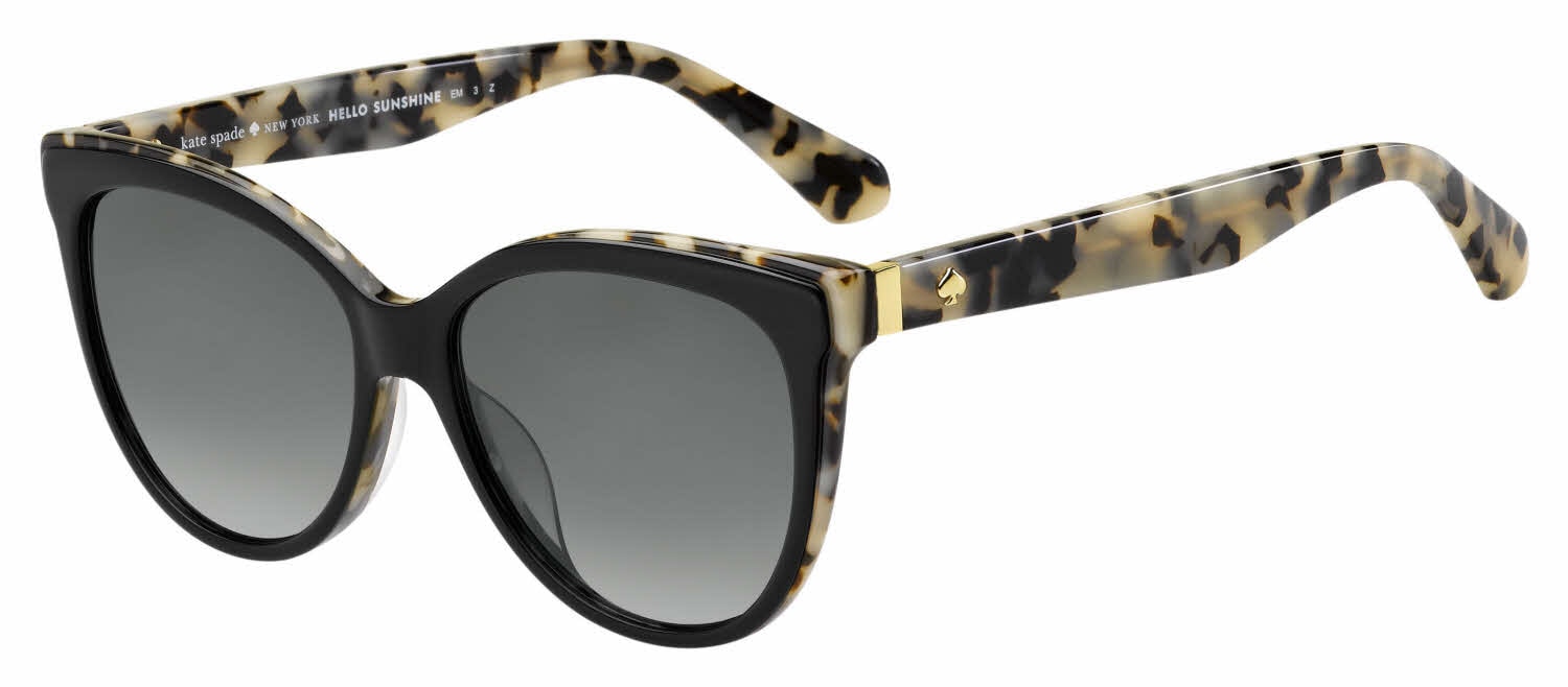 Kate Spade Daesha/S Black Floral Sunglasses Kate Spade DAESHA/S 305 Cat Eye Polarized BIFOCAL Sunglasses  main image 3
