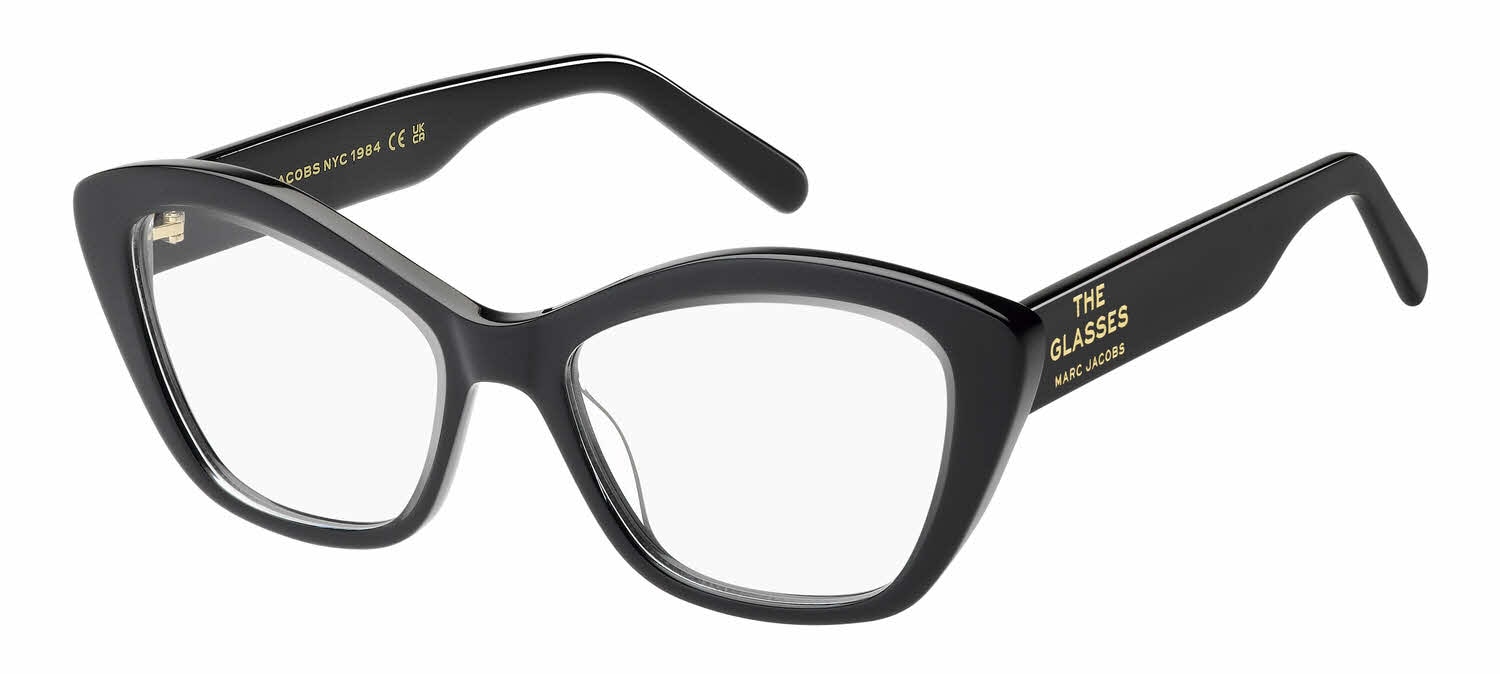 Marc Jacobs Progressive Prescription Eyeglasses Marc Jacobs Marc 561 Gold Prescription Eyeglasses main image 3
