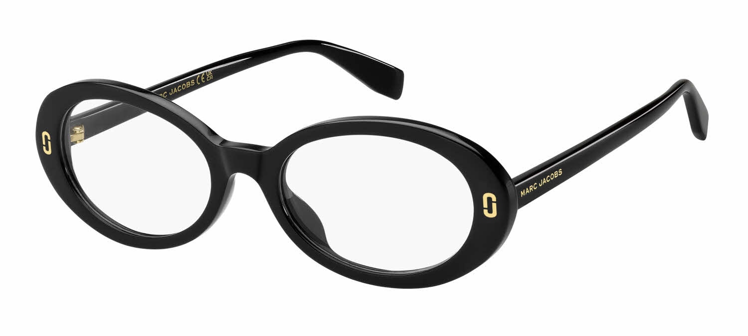 Marc Jacobs Black and Gold Round Optical Glasses Marc Jacobs MJ 1036/S RHL Sunglasses Gold Black - eye-oo.com main image 2