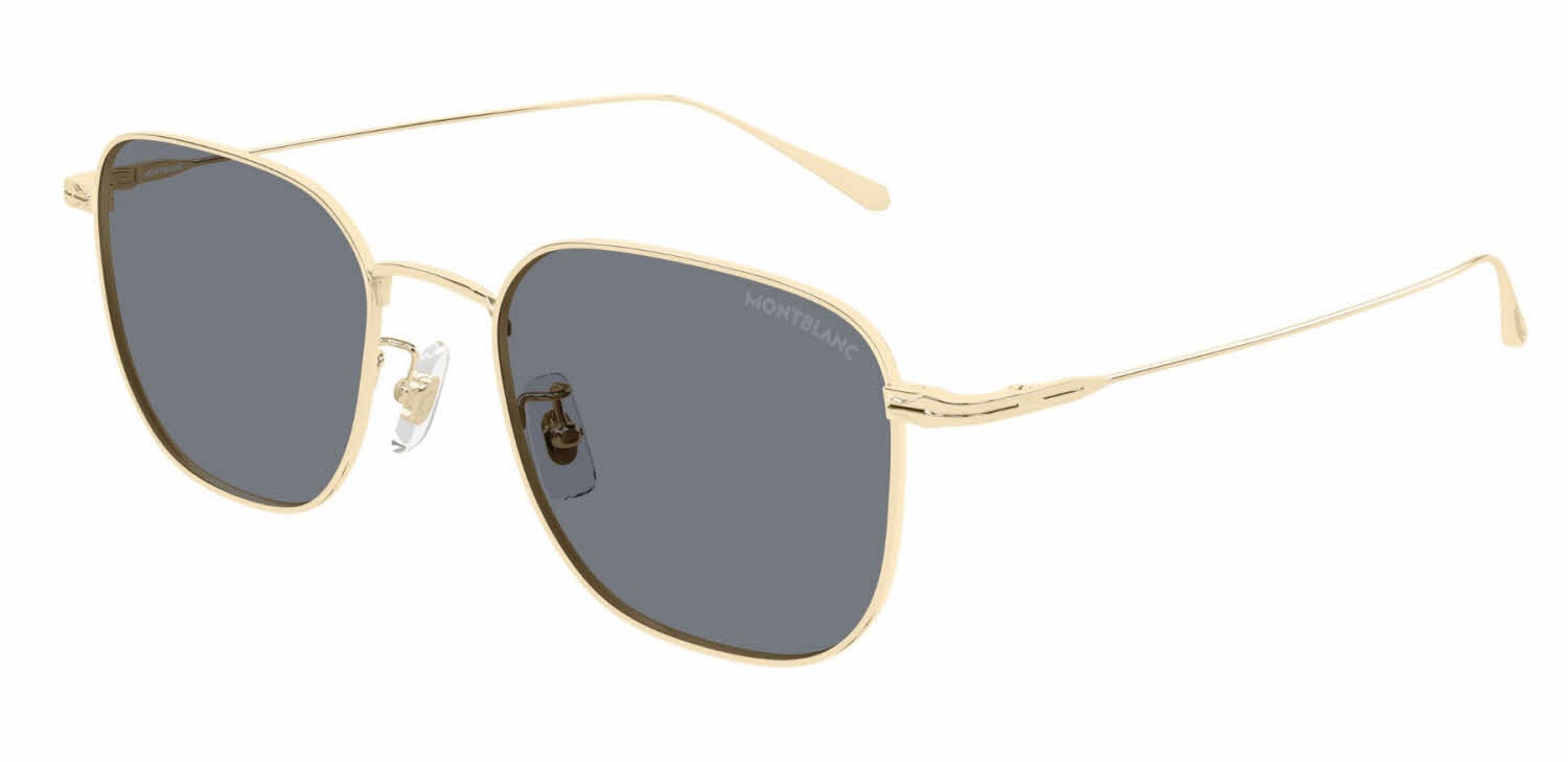 NWT Mont Blanc MB0477SA-001 Sunglasses MB0477SA Montblanc Rectangular Sunglasses 001 Light Gold  main image 3