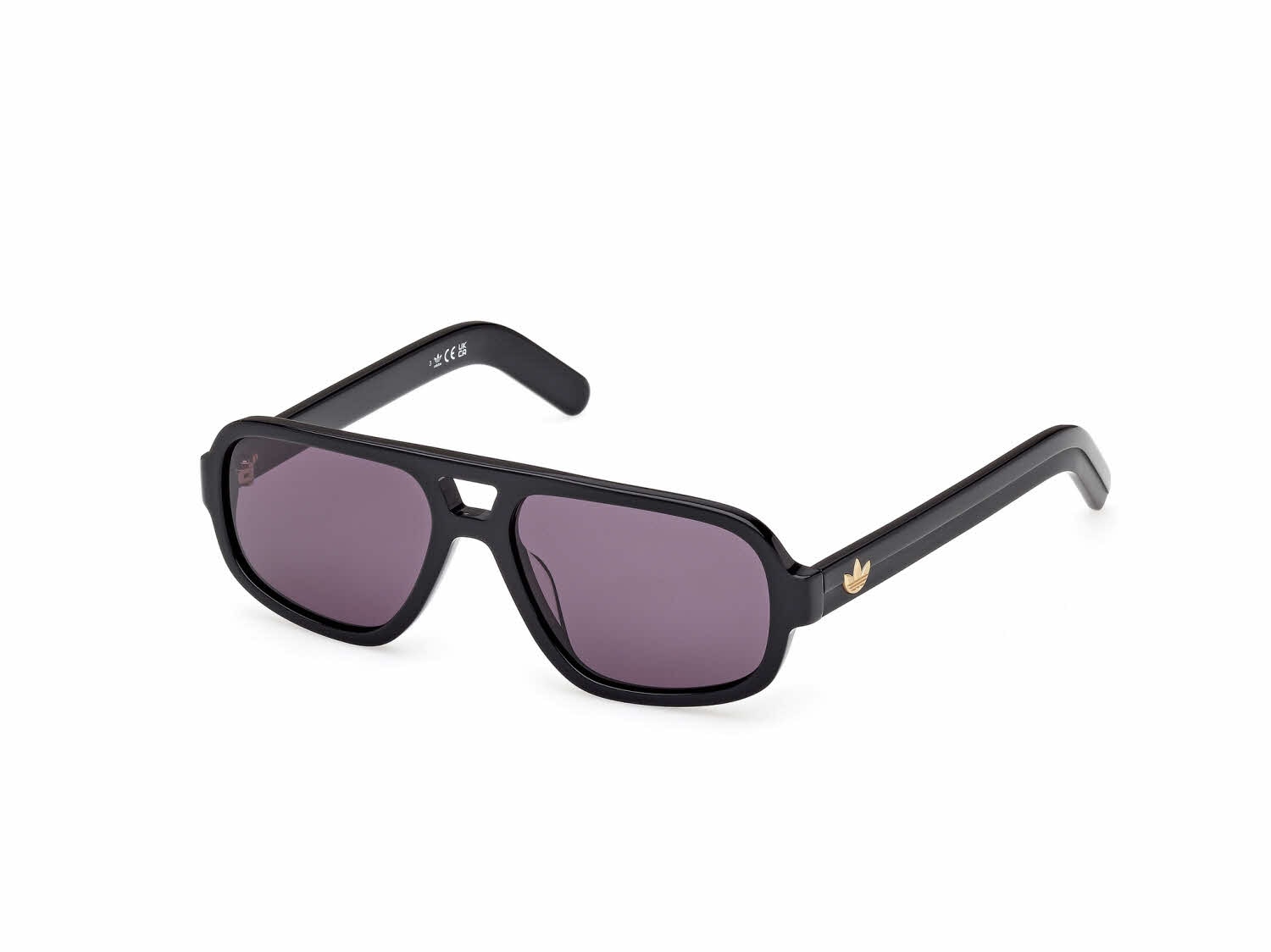 adidas Women\'s Tortoiseshell Frame Sunglasses with Purple Gradient Lenses Tortoise Classic Acetate Trapezoid Gradient Sunglasses with  main image 3
