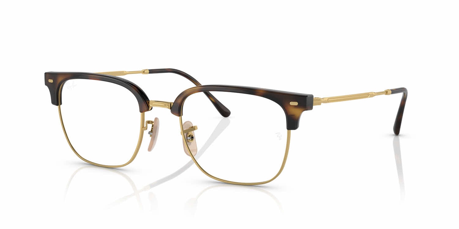 RayBan Gold Metal Rectangular Brown Glasses Ray-Ban RB 6529 2500 Glasses - US main image 3