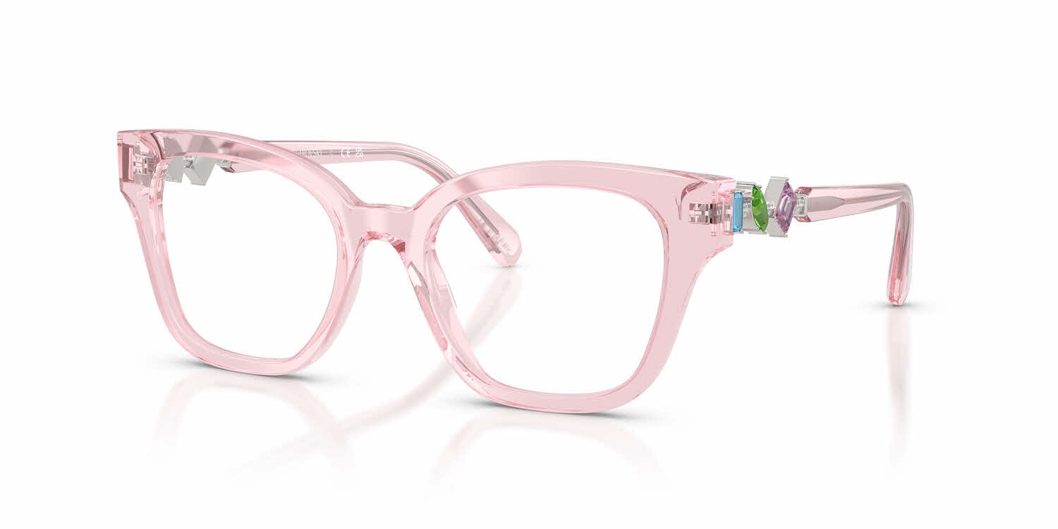 Swarovski Multicolor Plastic Glasses Women\'s (Frames) Swarovski Unisex Eyeglass Frames SK5391 081 Violet 53mm  main image 3
