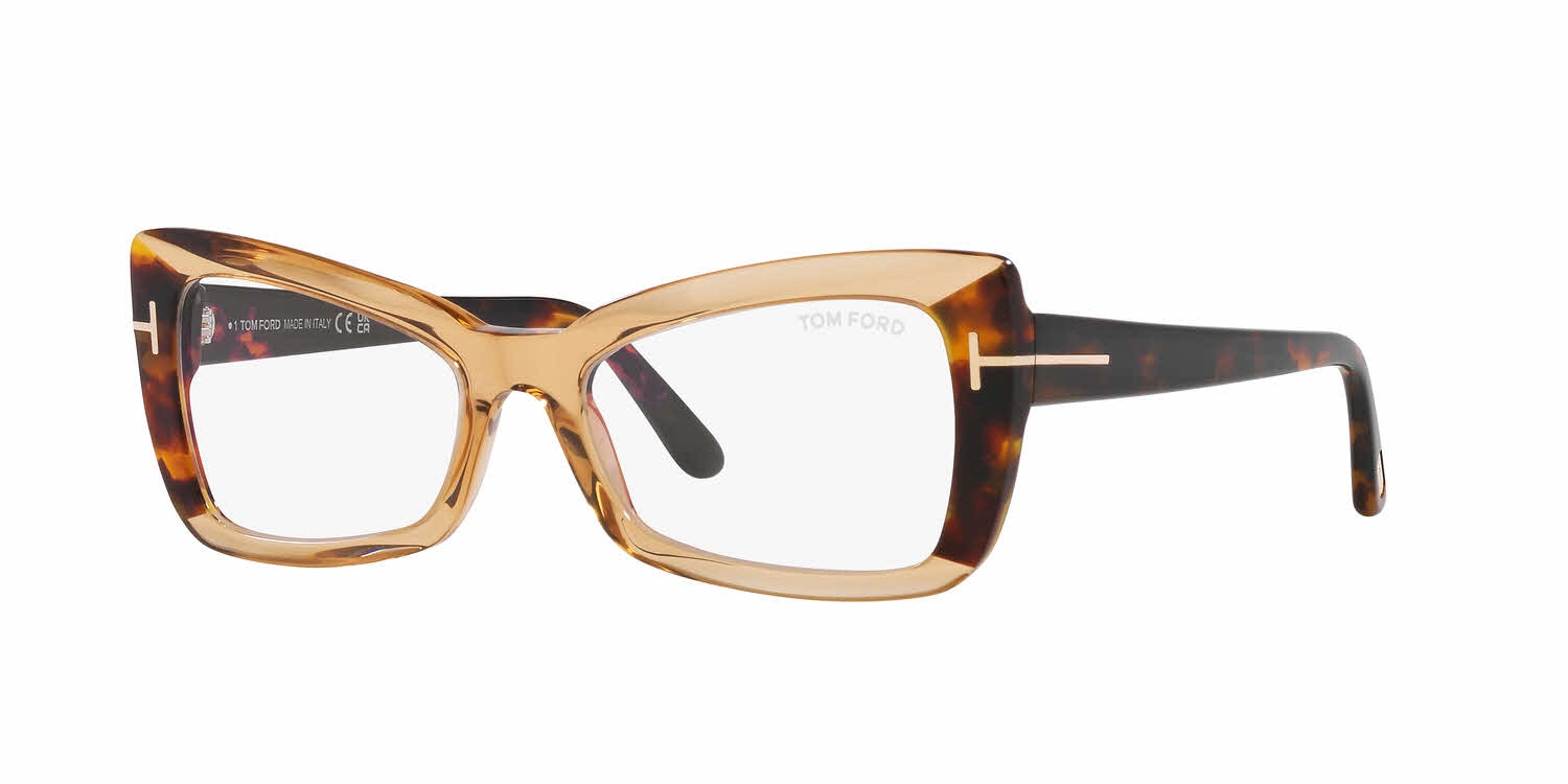 TOM FORD EYE GLASSES. Used but in very‎ good condition. Made in Italy. Brown. Tom Ford Eyeglasses Frame TF5267 053 Light Havana Brown  main image 3