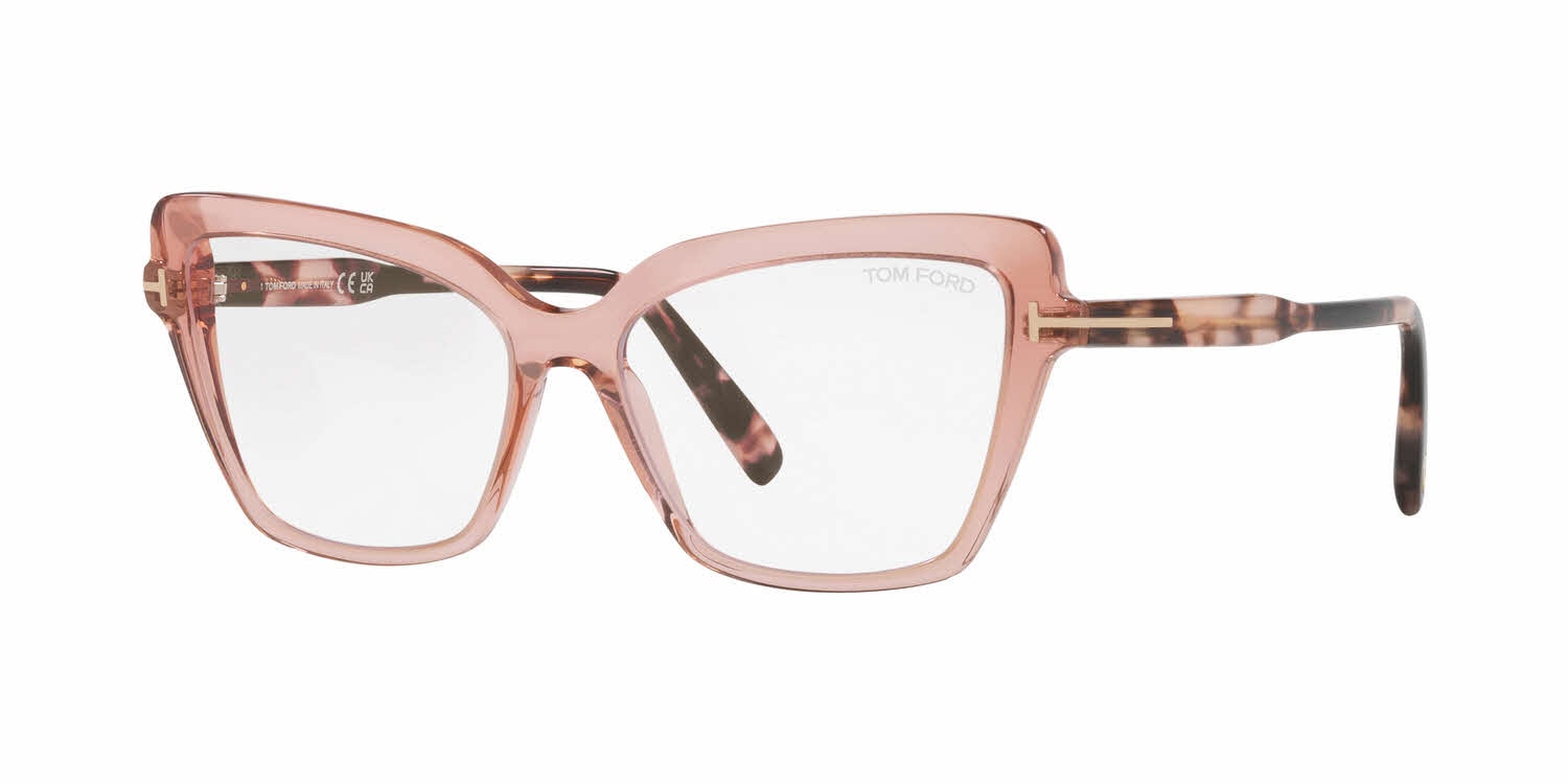 Tom Ford FT5948 Eyeglasses Pink Acetate Cat-Eye Tom Ford FT5948-B Optical Frame 072 Shiny Light Pink - eye  main image 4