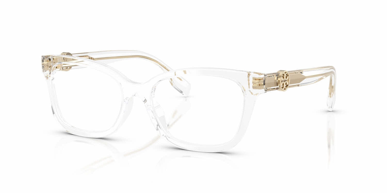 NEW TORY BURCH women\'s transparent square non-polarized eyeglasses in gold metal Eyeglasses Tory Burch TY1095 | Free Shipping | Glasses.com® main image 3