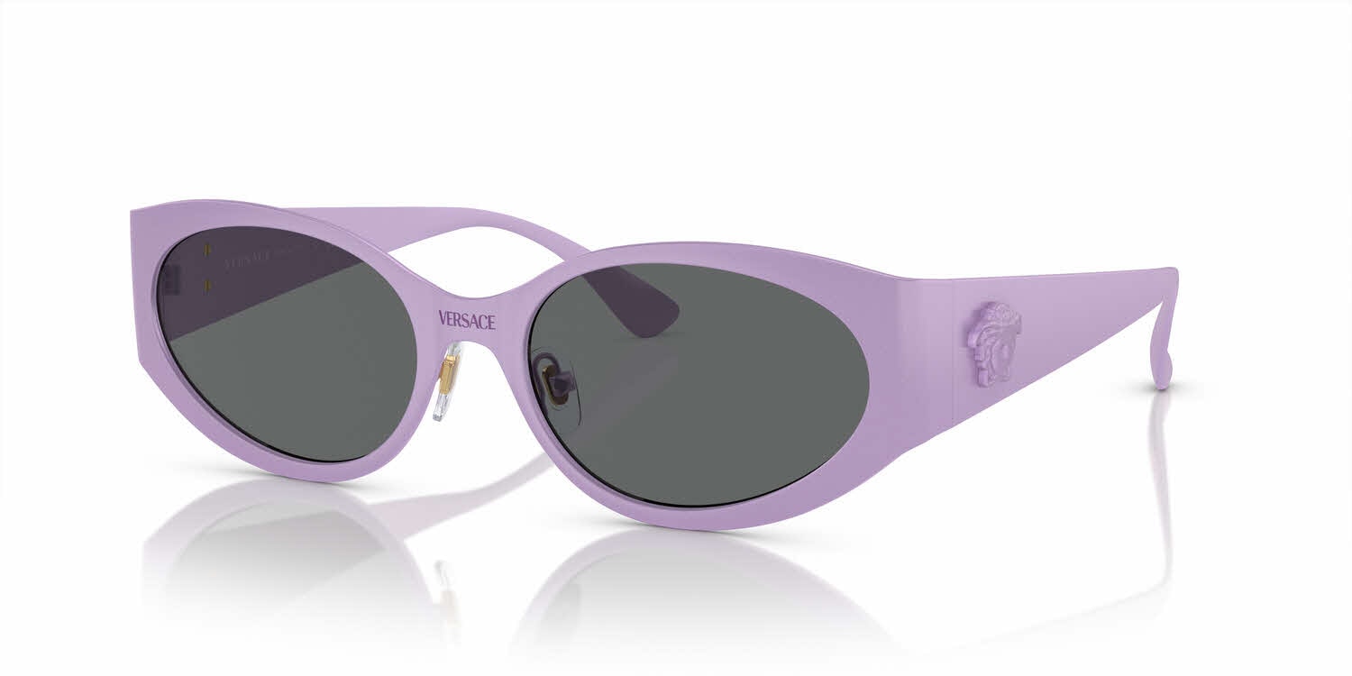 Versace Dark Purple Women\'s Sunglasses Versace Women Violet Geometric Rectangle Sunglasses VE4424U  main image 2