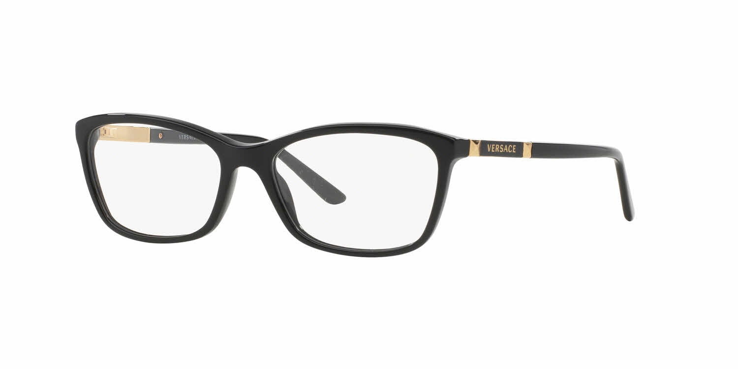 Versace Elegant Black VR Glasses Amazon.com: Versace VE 4465 GB1/87 Black Plastic Rectangle  main image 2