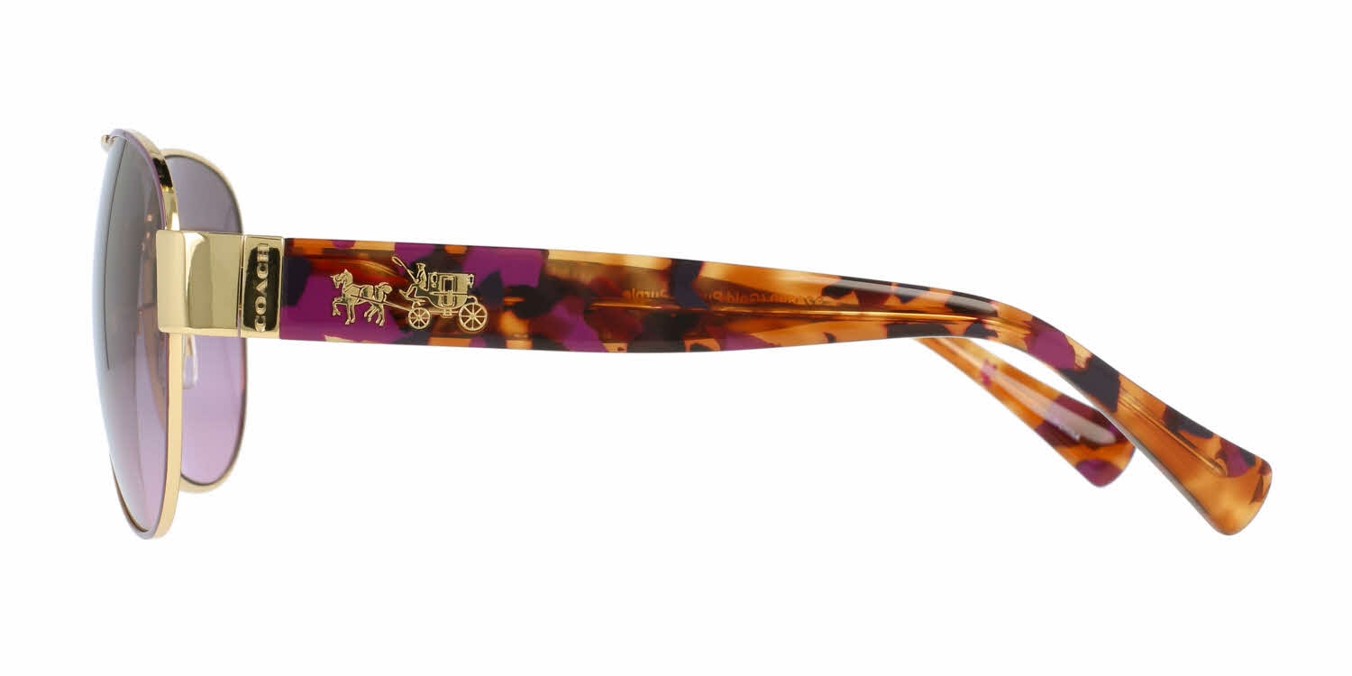 Coach Violet and Gold 55mm Cat-eye Sunglasses Coach HC8132 L109 - Cat Eye Purple Tortoise Frame Sunglasses  main image 2