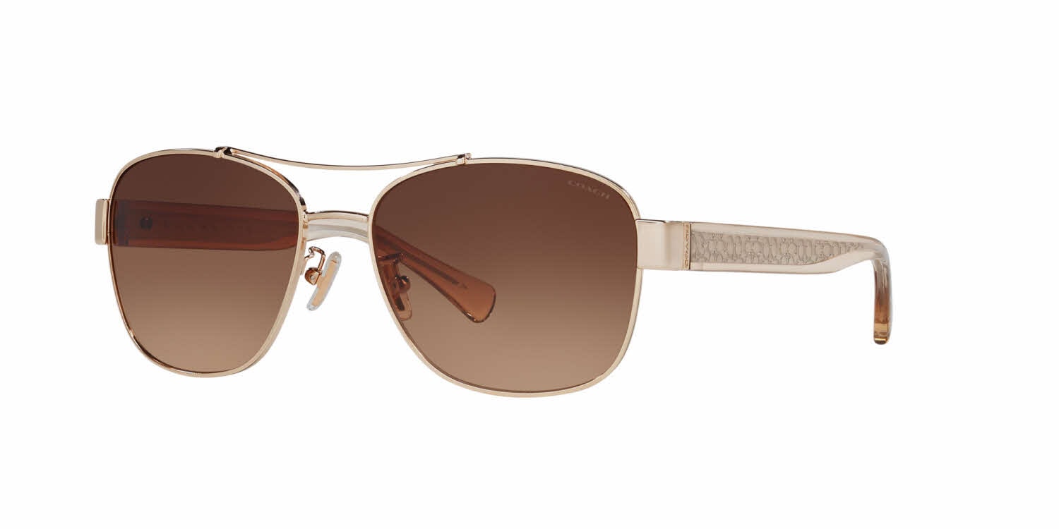 COACH Cream Sunglasses with Brown Gradient Lenses luspl03123_3.jpg main image 4