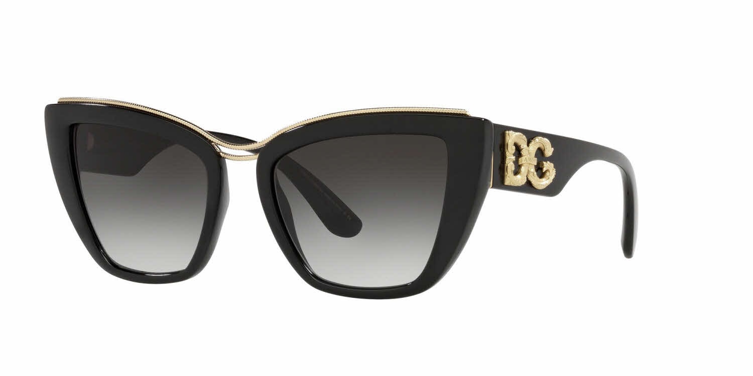 NEW AUTH Dolce & Gabbana DG6144 Tortoise Brown Sunglasses with Gold Logo Dolce & Gabbana Gradient Brown Cat Eye Ladies Sunglasses  main image 2