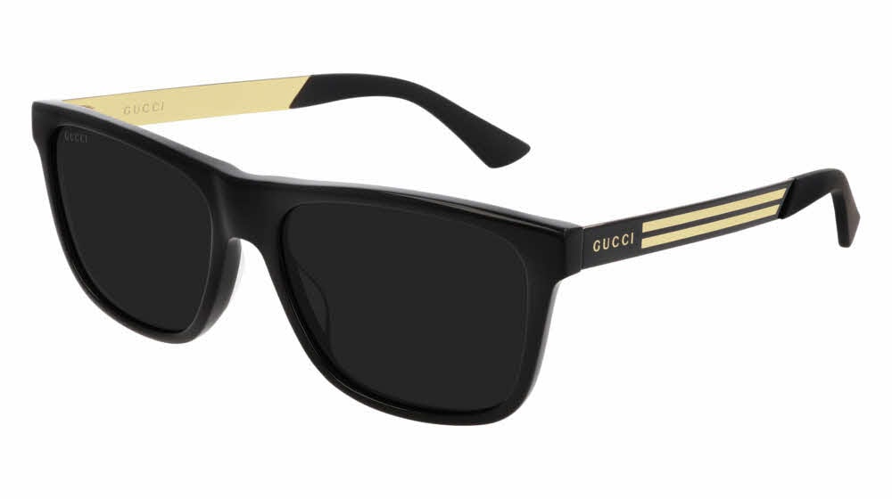 Brand New Gucci Sunglasses - GG0687S 002 Size 57-17-145 Gucci GG0687S 002 Black Gold Grey Polarized Men main image 2