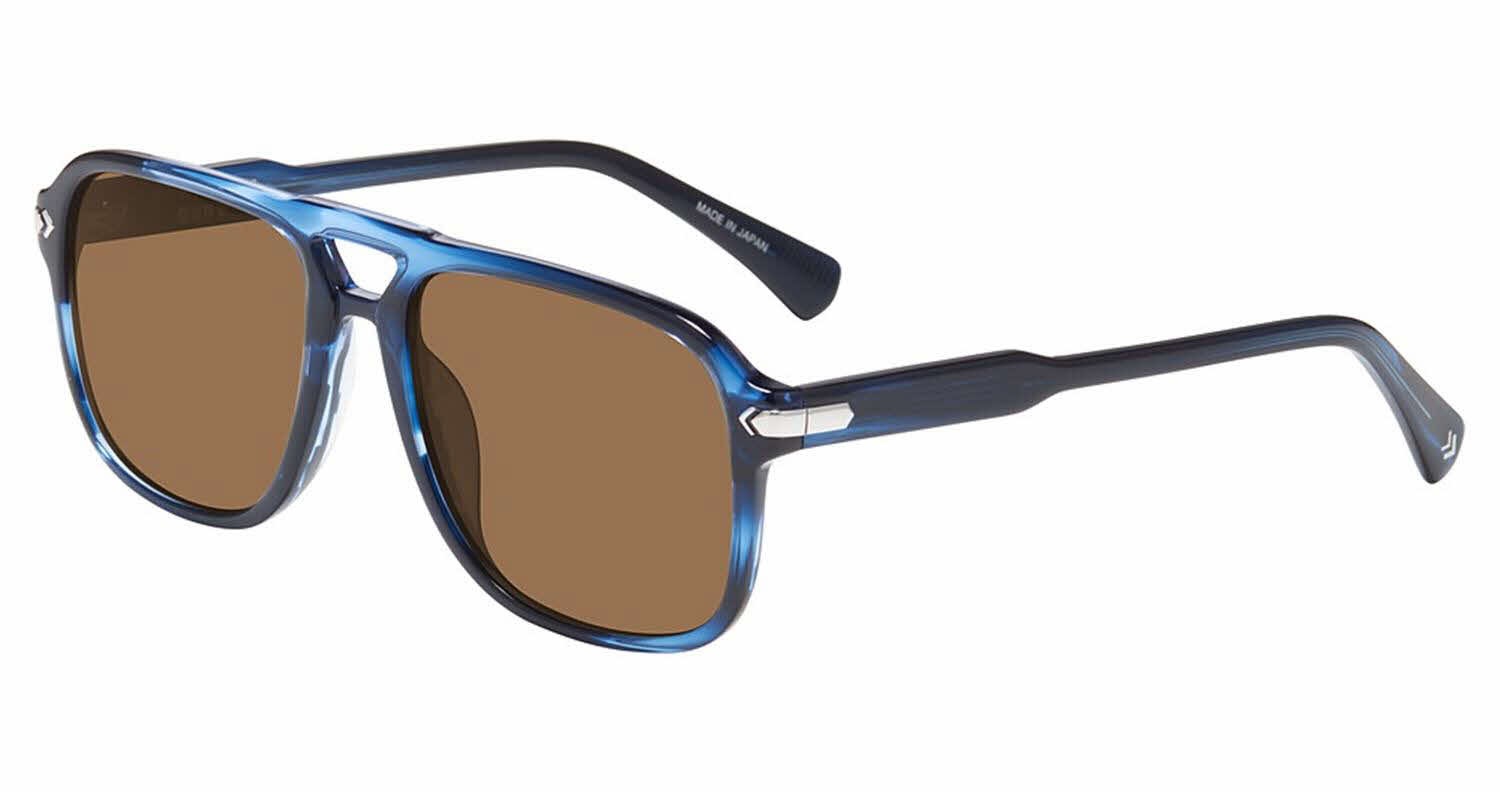 John Varvatos 531 Black and Gold Sunglasses John Varvatos Mens Gold Metal Aviator Sunglasses, Green Lens  main image 2