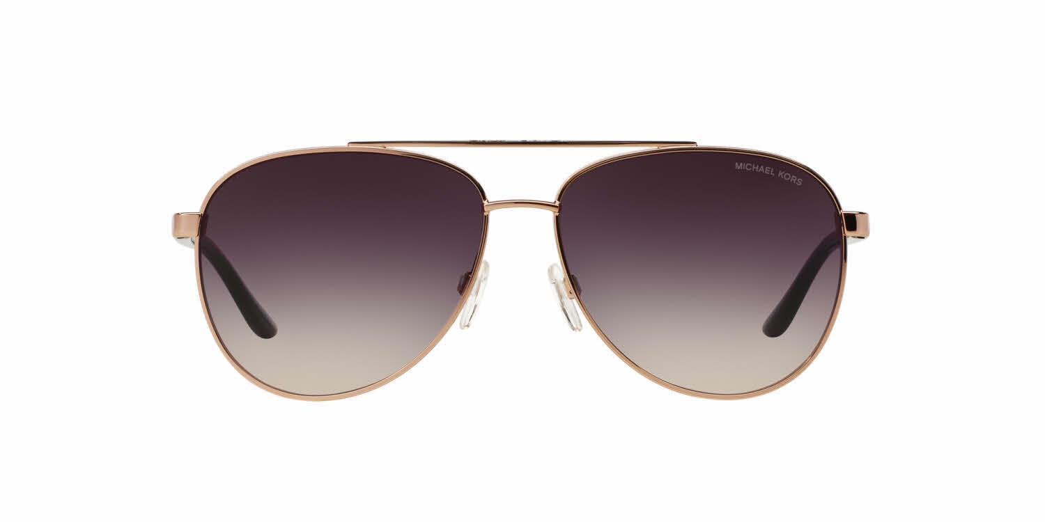 Michael Kors Brown and Gold Slim Aviator Sunglasses MK5007 Michael Kors MK5007 - Hvar Sunglasses | FramesDirect.com main image 2