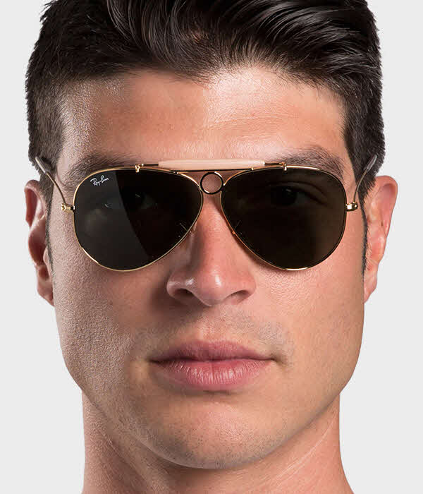 Ray-Ban RB3138 - Shooter Aviator Sunglasses | FramesDirect.com display picture 3