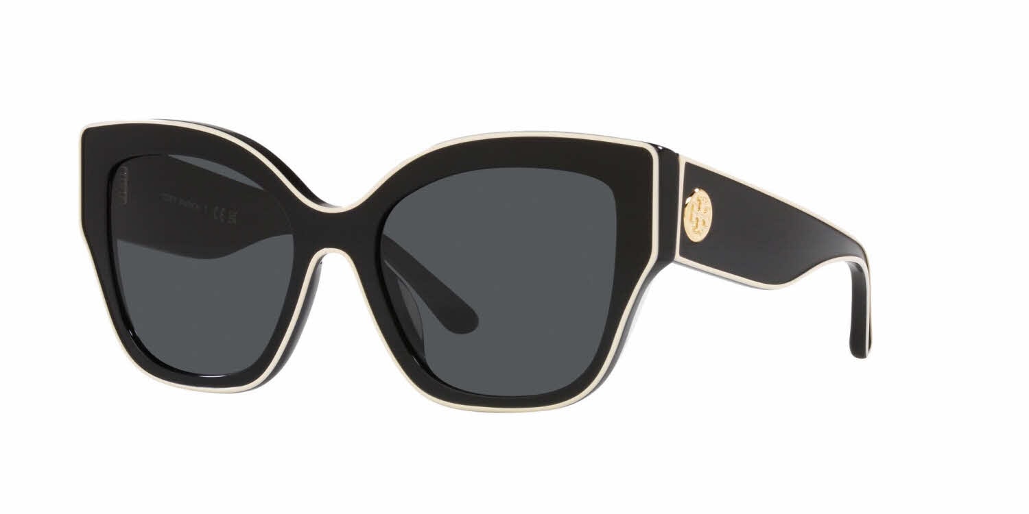 Tory Burch Black Cat-Eye Sunglasses TY7123 w/ Case & Pouch kira-cat-eye-sunglasses-front.  main image 3