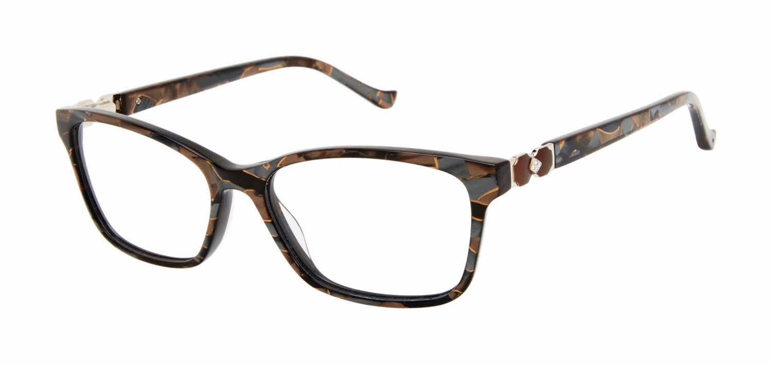 Tura Eyeglasses Eye Glasses Frames 825 EBO HGP Gold Black Japan 56-18-136 BLACK TINT HYDRA – JAMES ORO main image 2