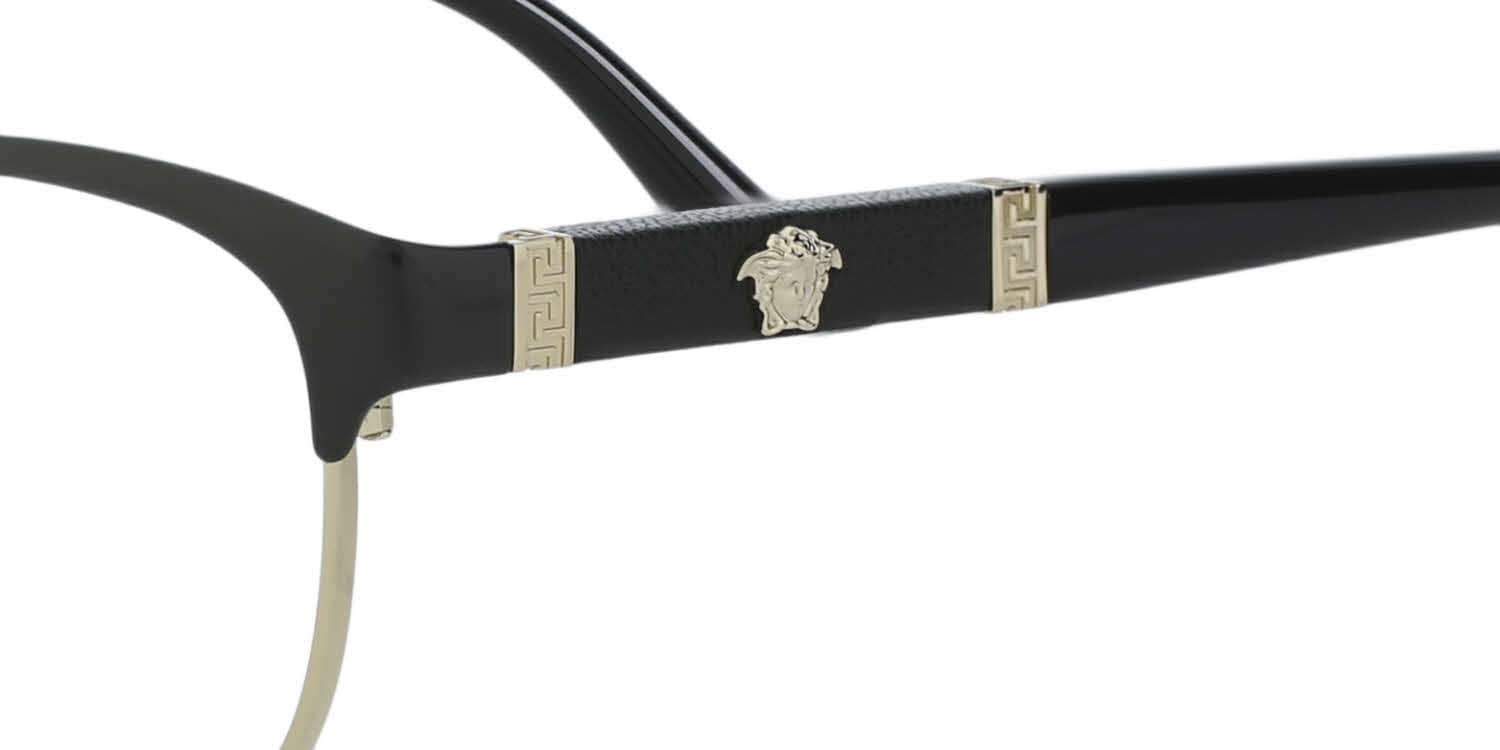Versace Black Pale Gold Cateye Eyeglasses Made in Italy VE1233Q Frames Only Versace Glasses VE1233Q 1366 main image 4